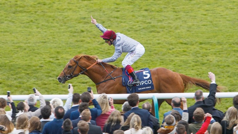 Galileo Gold, owned by Al Shaqab, wins the 2,000 Guineas in 2016 under Frankie Dettori