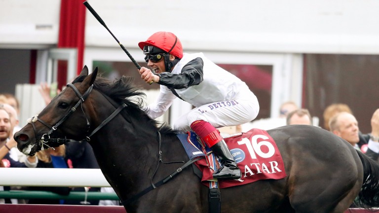 Golden Horn wins the 2015 Arc under Frankie Dettori for the same connections that must decided whether or not to run Cracksman this year without the Italian's services