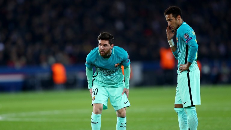 Lionel Messi and Neymar of Barcelona
