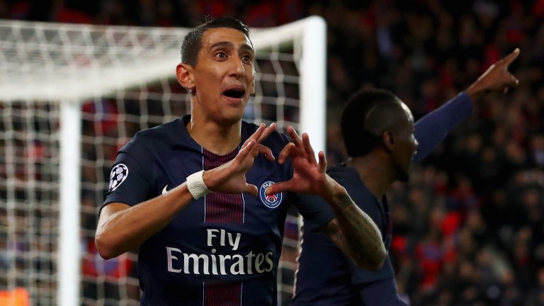 Angel Di Maria and his PSG team-mates travel to Marseille