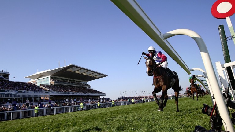 ONE FOR ARTHUR (Derek Fox) Wins The Randox Health Grand National at Aintree 8/4/17Grossick PhotographyThe SteadingsRockhallheadCollinDumfriesDG1 4JWTel: 07710461723