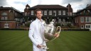 Andy Murray of Great Britain poses with the Queen's Club trophy