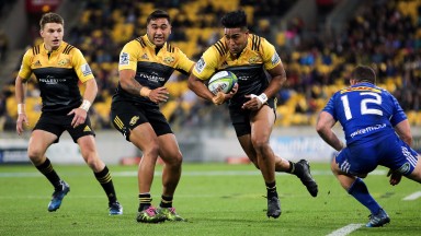 All Black Julian Savea lines up on the wing for the Hurricanes