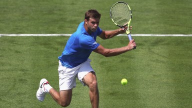 Ryan Harrison in action at the Queen’s Club last week