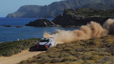Thierry Neuville on his way to another podium, in Sardinia