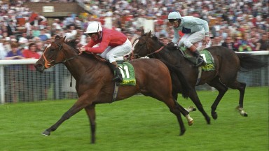 Lyric Fantasy - Michael Roberts wins from Mr Brooks - Lester PiggottThe Nunthorpe Stakes.York 20/8/1992.