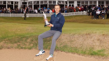 Jordan Spieth with the Claret Jug