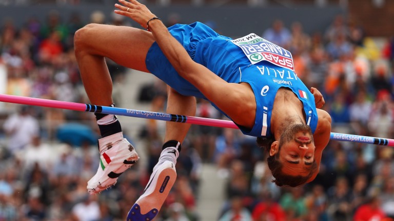 Tamberi High Jump : Gianmarco Tamberi of Italy reacts in the Men's High Jump ... : Top 10 best high jumpers of all time men.