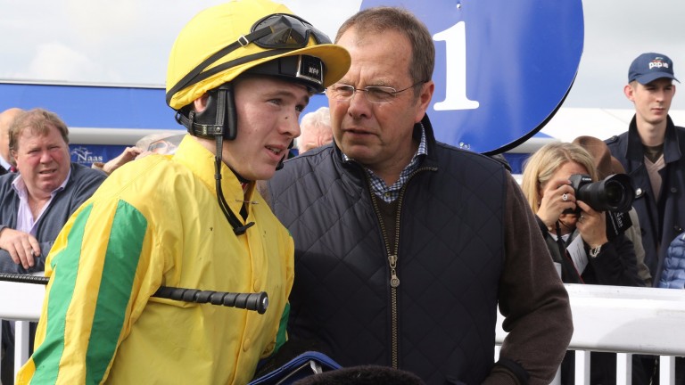 Ger Lyons with Colin Keane: "Becoming champion jockey is a huge achievement for Colin," the trainer says