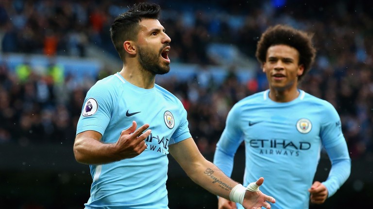 Sergio Aguero scored once again for Manchester City