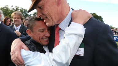 Frankie and Johnny: Dettori and John Gosden after Golden Horn's success in the Irish Champion Stakes