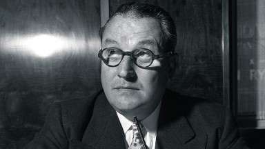 1951, Mr, William Hill, the famous bookmaker in his Piccadilly office (Photo by Popperfoto/Getty Images)