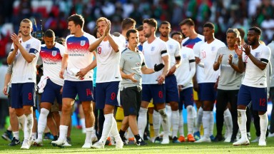 Harry Kane and England show their appreciation to the fans at Wembley