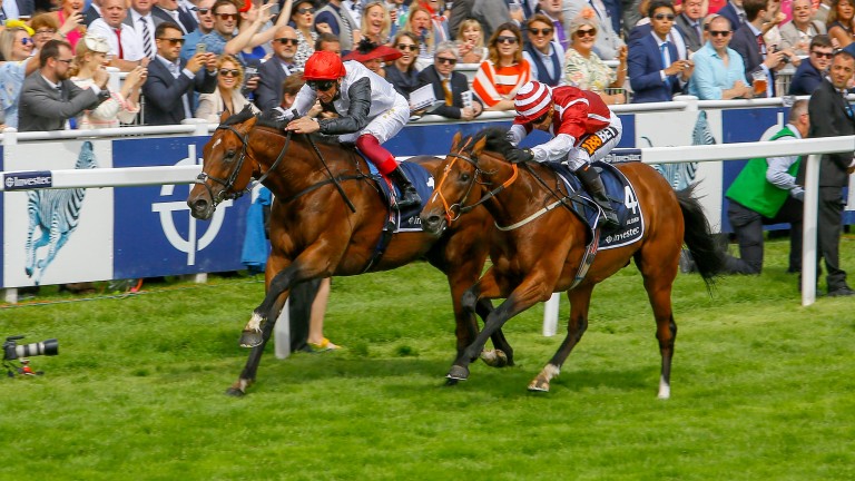 Cracksman - Frankie Dettori wins from Salouen at Epsom