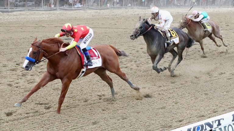 Justify: "had some filling in his left front ankle a week ago, which subsided in a couple days"