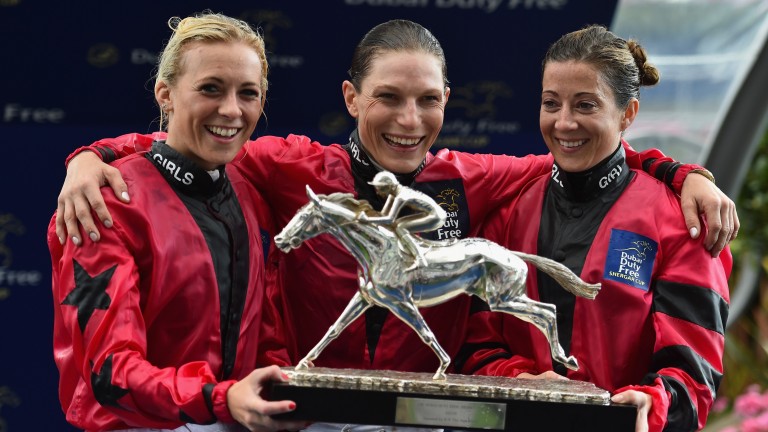 Emma Jayne-Wilson (middle): returns to Ascot on Saturday