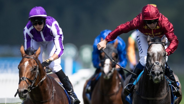 Roaring Lion (right): beat old foe Saxon Warrior in the Champion Stakes