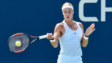 Anna Schmiedlova could pose problems for Nao Hibino if anywhere near her best