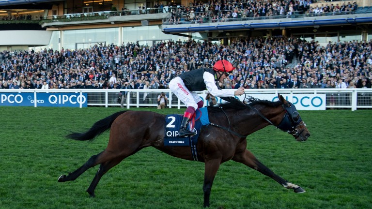 Cracksman (Frankie Dettori) wins the Champion StakesAscot 20.10.18 Pic: Edward Whitaker