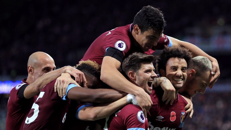 West Ham celebrate their win over Burnley