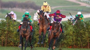 FACT OF THE MATTER (Right) ridden by Gavin Sheehan wins at Cheltenham 14/12/18 Photograph by Grossick Racing Photography 0771 046 1723