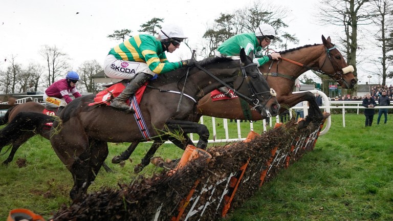 Presenting Percy (right): made a perfect return to action at Gowran