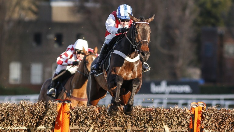 On The Blind Side: steps up the three miles over fences at Kempton
