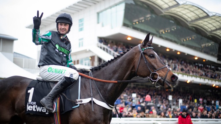 Altior and Nico de Boinville after winning the Queen Mother Champion Chase