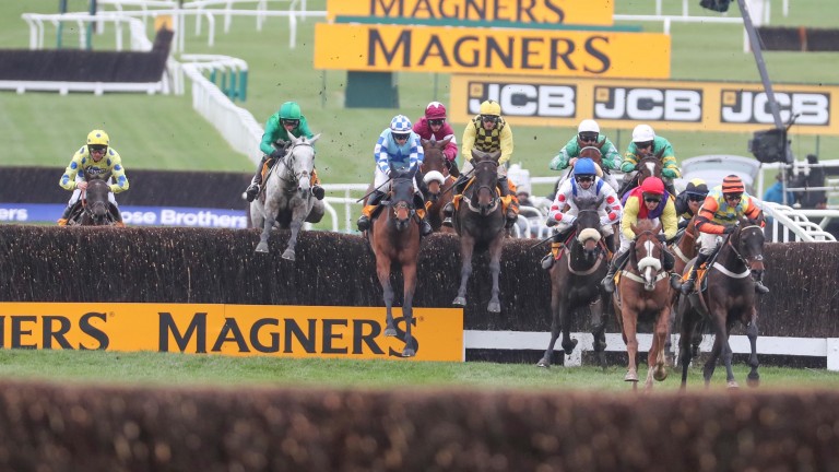 Presenting Percy towards the rear of the Gold Cup field before finishing eighth