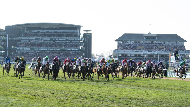 The start of the 2018 Grand National at Aintree