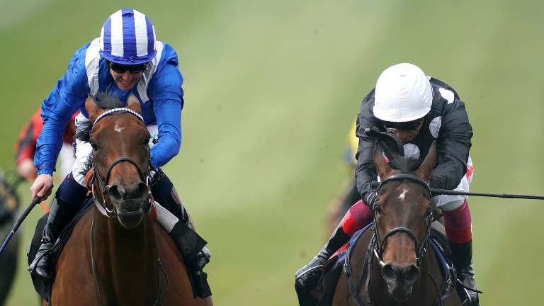 Twist 'N' Shake (right) pushed Maqsad close at Newmarket and then bolted up at Nottingham