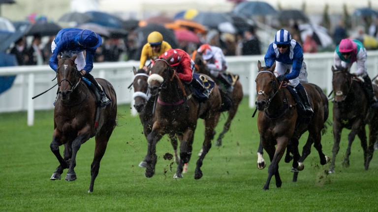 James Doyle is able to steal a look back aboard Blue Point in the King's Stand