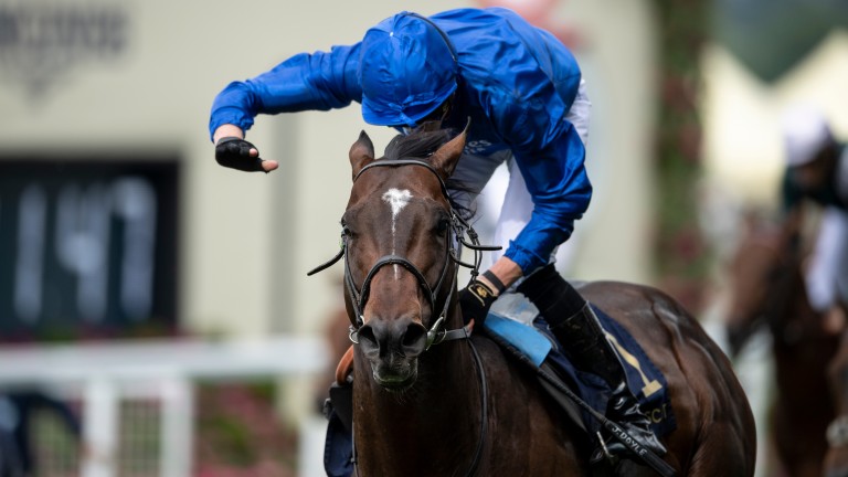 James Doyle knows he's won as Blue Point completes a memorable double with success in the Diamond Jubilee