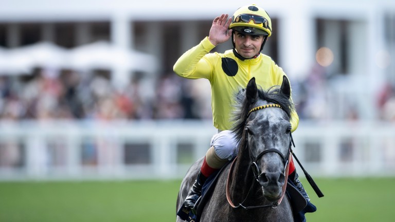 Andrea Atzeni and Defoe following their Royal Ascot success