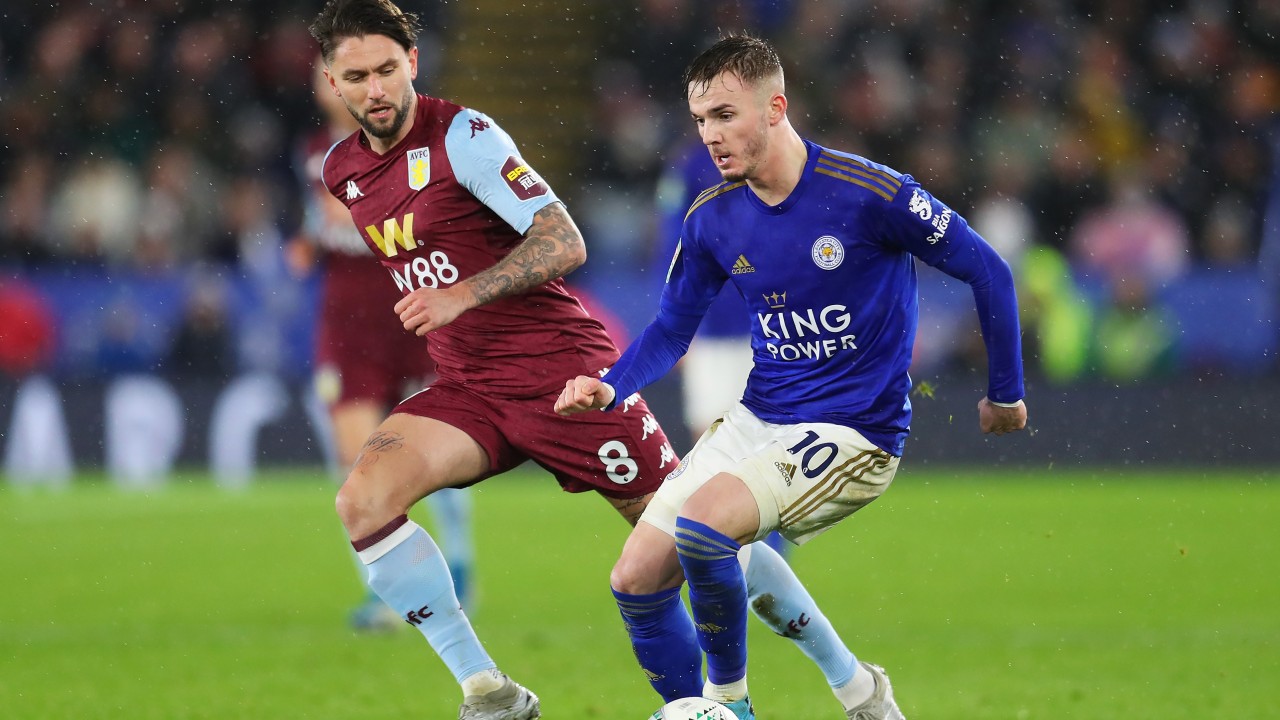 Image result for Leicester city vs aston villa EFL 2020