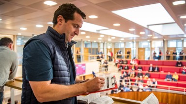 Ross Doyle in the Doncaster sales ring where he sourced Canford Cliffs