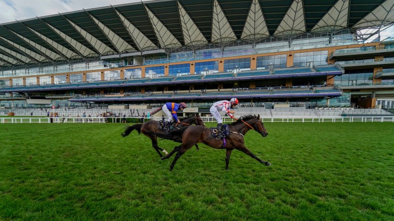 Who Dares wins holds off The Grand Visir to win the Queen Alexandra Stakes at Royal Ascot
