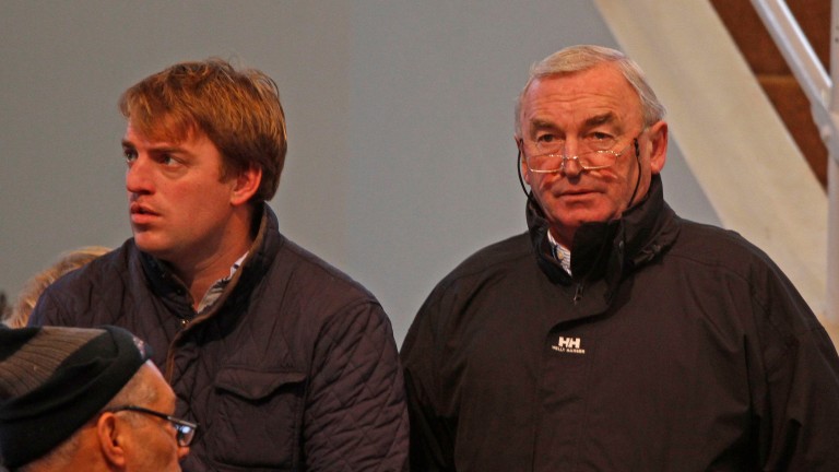 Roger (left) and Tony O'Callaghan of Tally-Ho, who along with Henry represent the stud on sales grounds