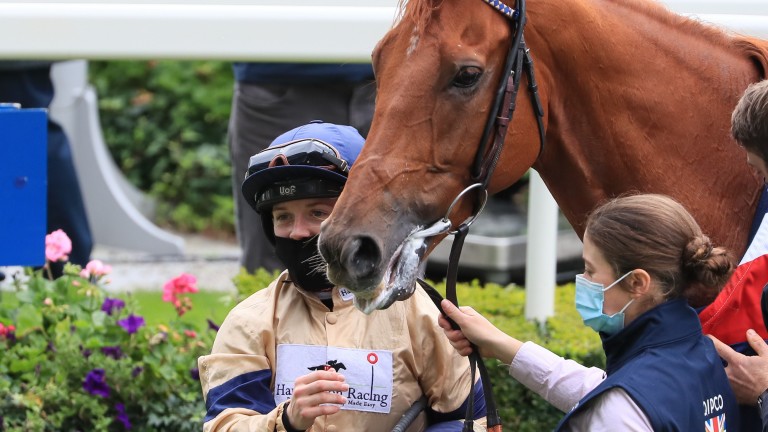 Glen Shiel and Hollie Doyle after winning last year's Champions Day Sprint Stakes