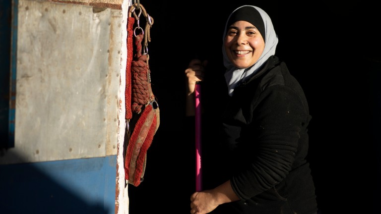 Salwa Tebai: assistant at the Urban Equestrian Academy