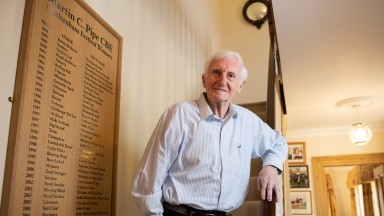 Top of the list: Baron Blakeney's 1981 Triumph success is immortalised on Pipe's festival honours board