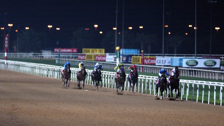 Invasor (second right) provides Sheikh Hamdan with a second victory in the Dubai World Cup in 2007
