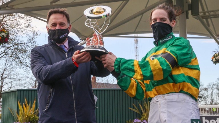 Golden team: Henry de Bromhead and Rachael Blackmore after Minella Times won the Randox Grand National
