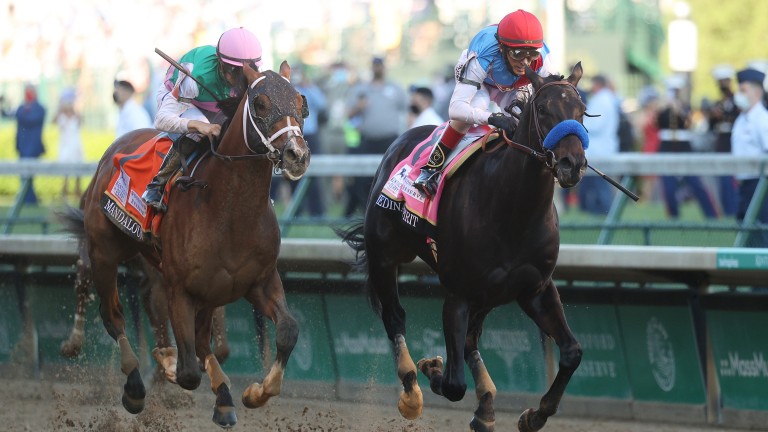Medina Spirit (right): first past the post in the 2021 Kentucky Derby