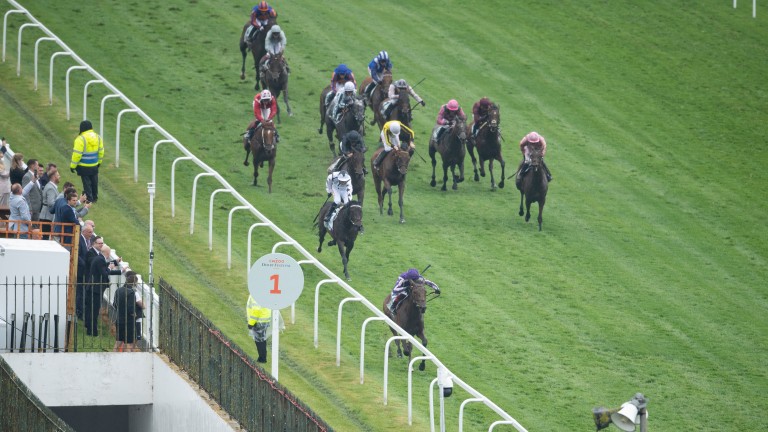 Snowfall: stretches clear on the way to a 16-length win in the Oaks