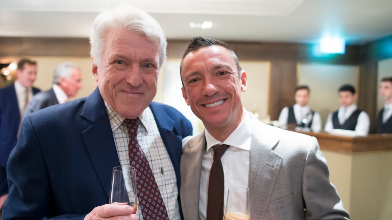 John Hanmer pictured with Frankie Dettori celebrating the 20th anniversary of The Magnificent Seven
