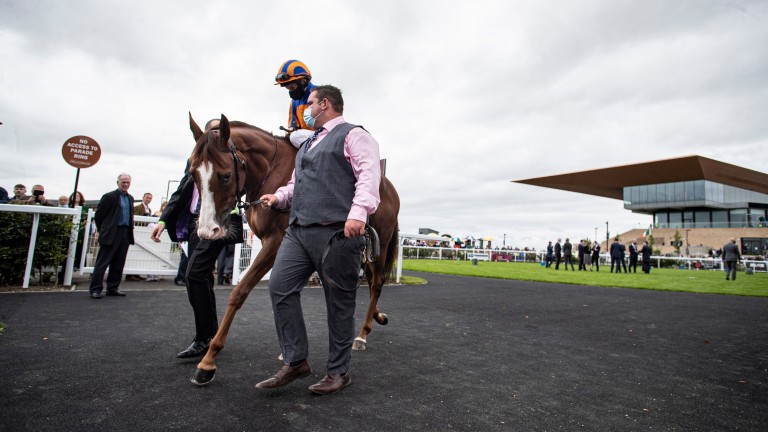 Down but not out: Love returns following her defeat, but trainer Aidan O'Brien was "delighted" and she could still head for the Arc