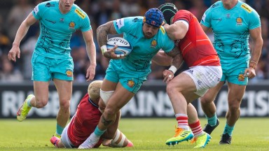 Exeter Chiefs' Jack Nowell (centre) in pre-season action against Munster