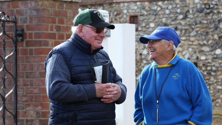 Willie Browne and Willie Carson share sales pitch joke