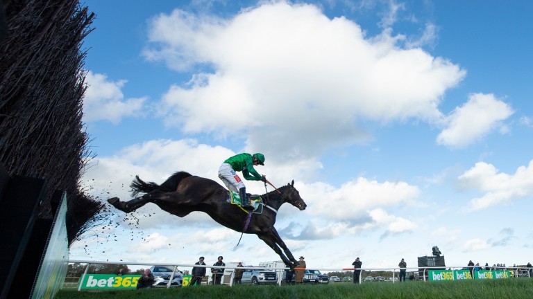 Fusil Raffles: clears the final fence at Wetherby
